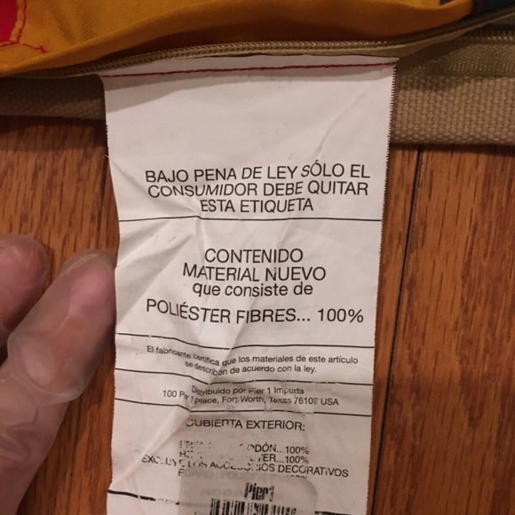 Vintage Pier 1 Embroidered 3D FLORALS Pillow Case Cover 18" x 12" - Picture 8 of 10